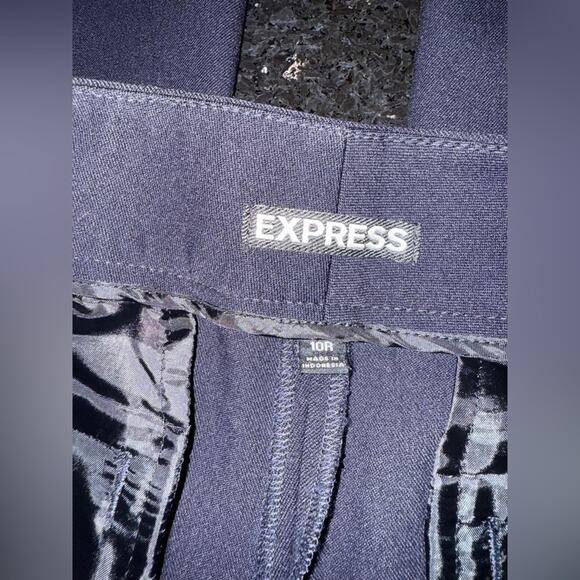 UEC EXPRESS Navy Blue Wide-Leg Pants with SAILOR NAUTICAL Button Detail Sz 10 - Picture 6 of 12